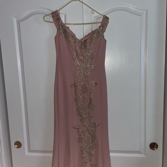 Dresses Light Pink Dress Slit On The Left Lower Side And Off The Shoulder Poshmark